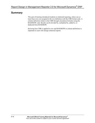 Mr20 enus 08-Report Design in Management Reporter 2.0 for Microsoft ...