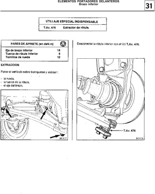 ELEMENTOS PORTADORES DELANTEROS
           Brazo inferior
                                  31
 