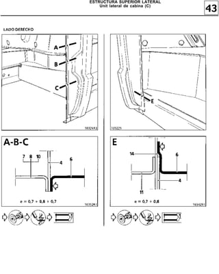 ESTRUCTURA SUPERIOR LATERAL
    Unit lateral de cabina (C)
                                 43
 