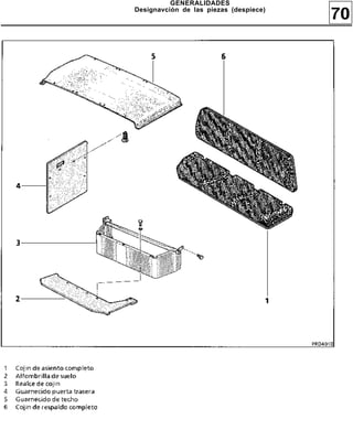 GENERALIDADES
Designavción de las piezas (despiece)
                                        70
 