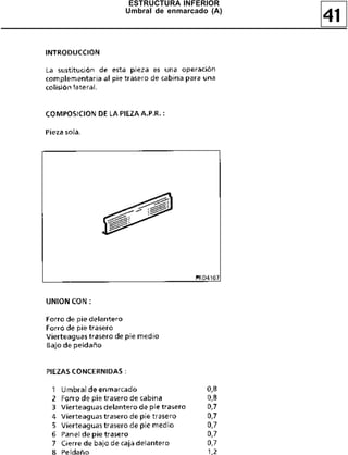 ESTRUCTURA INFERIOR
Umbral de enmarcado (A)
                          41
 