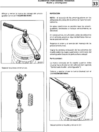 33
ELEMENTOS PORTADORES TRASEROS
Muelle y amortiguador
 