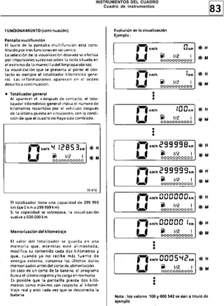 83
INSTRUMENTOS DEL CUADRO
Cuadro de instrumentos
 