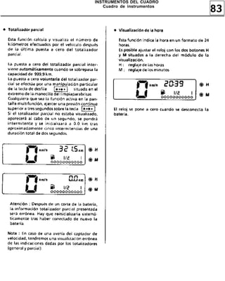83
INSTRUMENTOS DEL CUADRO
Cuadro de instrumentos
 