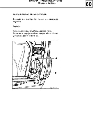 80
BATERIA - FAROS DELANTEROS
Bloques ópticos
 