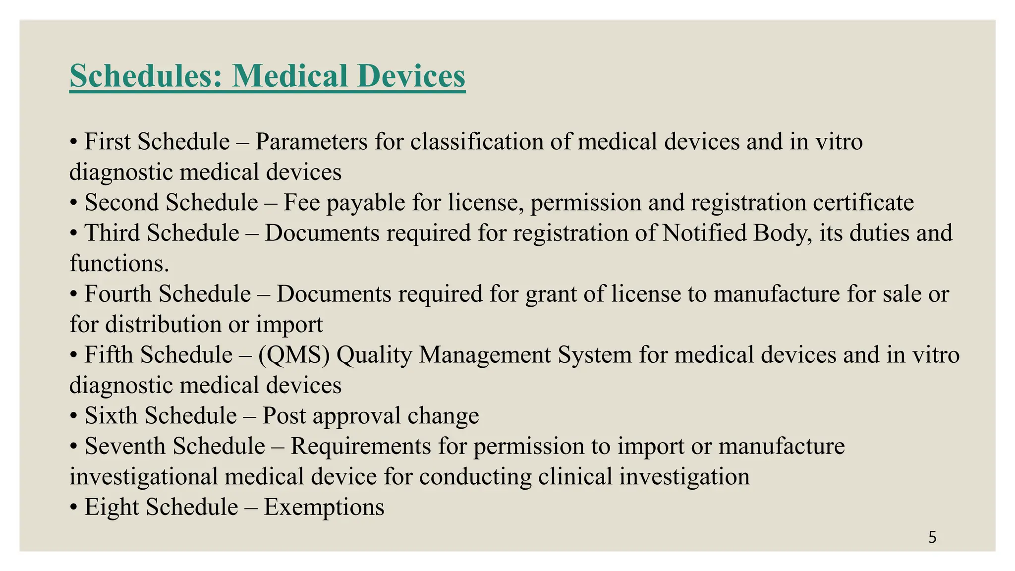 rules, regulation and guideline for medical devices | PPTX