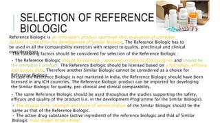 Regulatory aspects of Biologics in India | PPTX