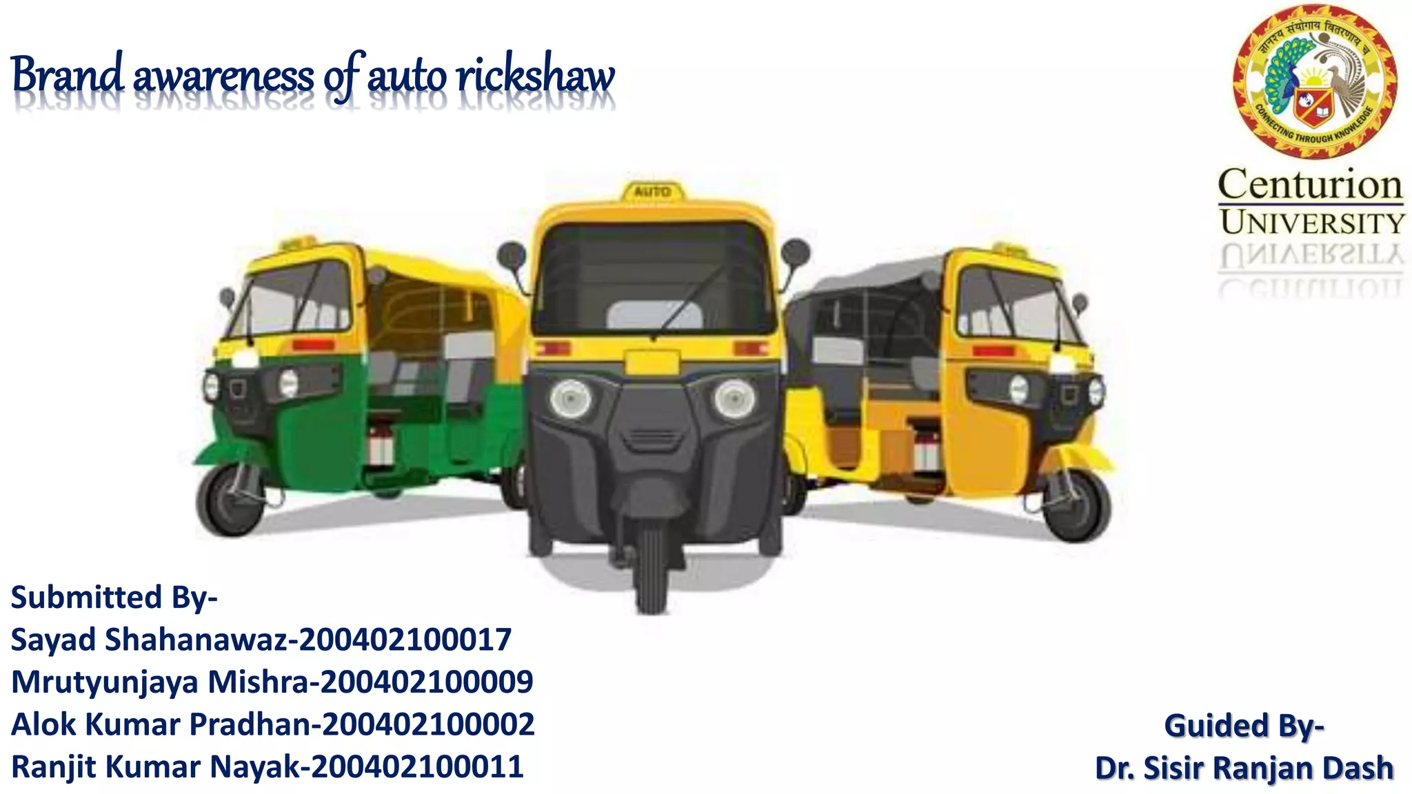 Marketing Research of Auto Rickshaw | PPTX