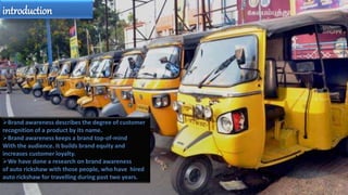 Marketing Research of Auto Rickshaw | PPTX