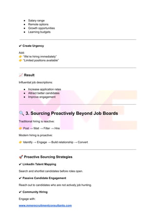 MRC- Influence Is the New Competitive Advantage in Recruitment | PDF