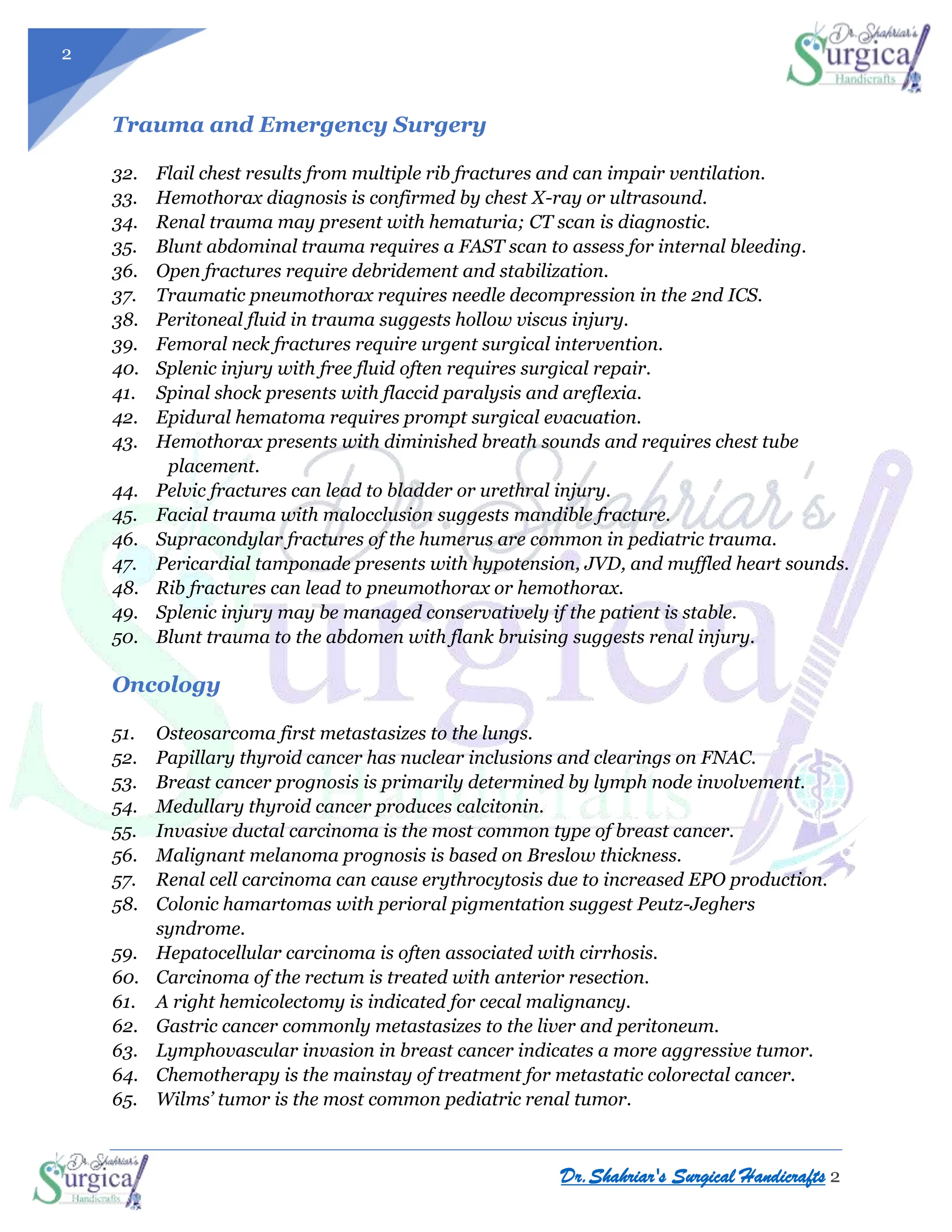 MRCS Recall September 2024 Dr.Shahriars Surgical Handicrafts PDF