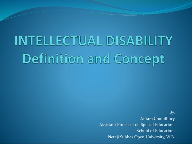 Definition of Intellectual Disability