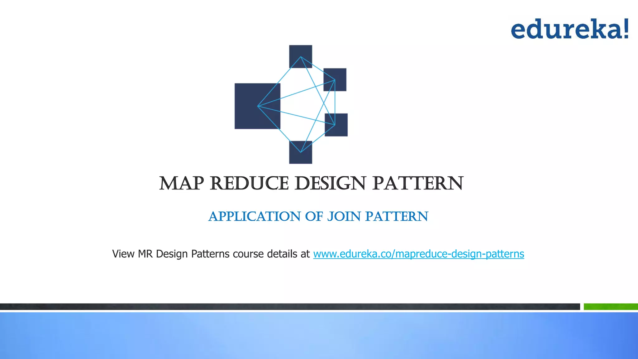 View MR Design Patterns course details at www.edureka.co/mapreduce-design-patterns
Application of JOIN Pattern
MAP Reduce Design PATTERN
 