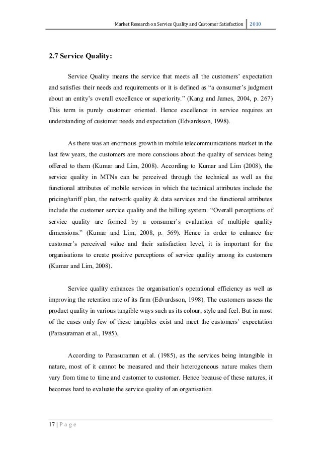 service quality dissertation pdf