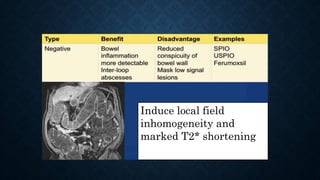 Induce local field
inhomogeneity and
marked T2* shortening
 