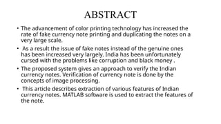 Currency Recognition System Using Image Processing Techniques for ...
