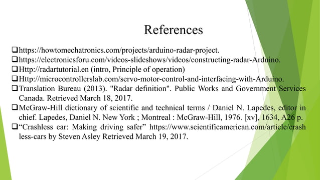 Radar Using Arduino | PPTX | Operating Systems | Computer Software and ...