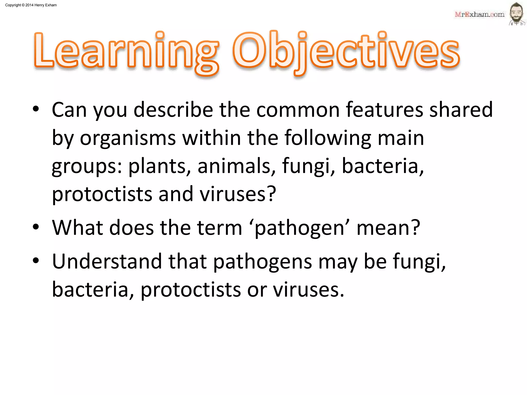 Mr exham igcse classification ppt