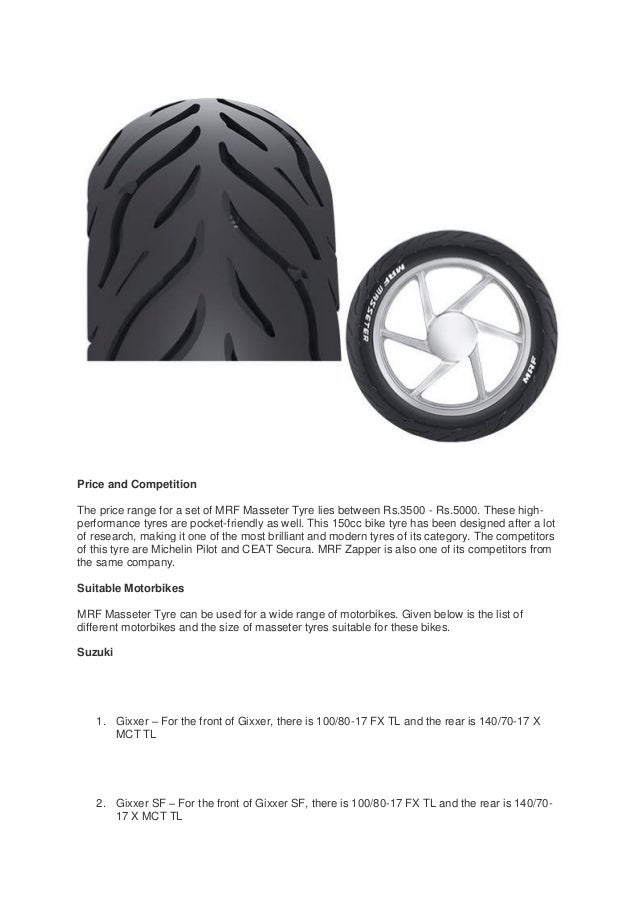 Gixxer Mrf Tyre Price Quality Assurance Protein Burger Com