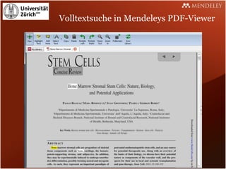 Volltextsuche in Mendeleys PDF-Viewer
 