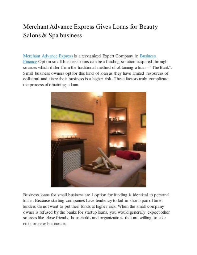 Spa Business Loans