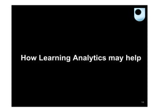 How Learning Analytics may help

14

 