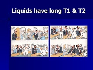 Liquids have long T1 & T2 