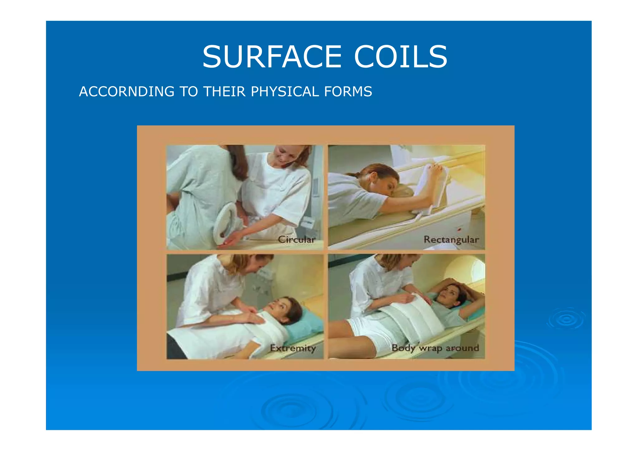 SURFACE COILS
ACCORNDING TO THEIR PHYSICAL FORMS
 