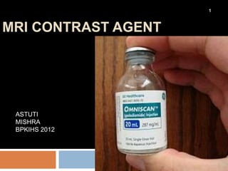 Mri contrast media | PDF