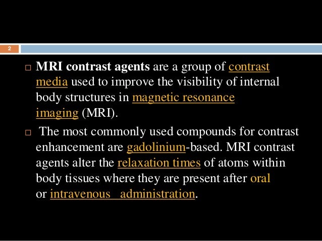 Mri contrast