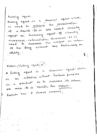 Pharmaceutical excipient and its types