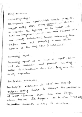 Pharmaceutical excipient and its types