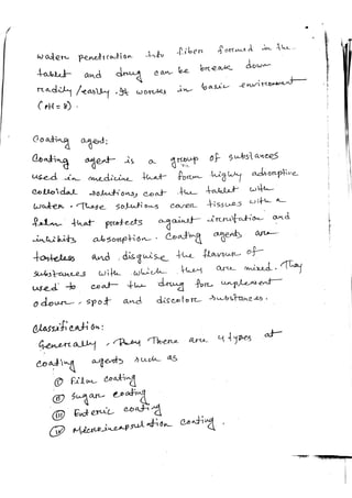 Pharmaceutical excipient and its types