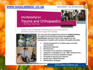 AMSTERDAM / THE NETHERLANDS
www.esska-congress.org
WWW.SHOULDERDOC.CO.UK
53
Full Time / Part Time
 