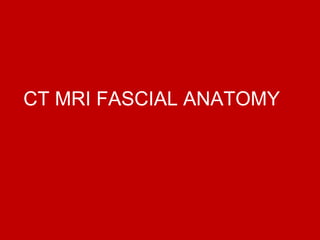 CT MRI FASCIAL ANATOMY
 