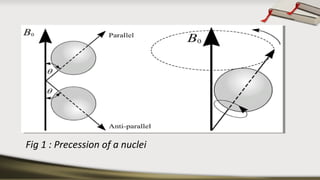 Fig 1 : Precession of a nuclei
 