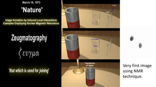 Very first image
using NMR
technique.
 