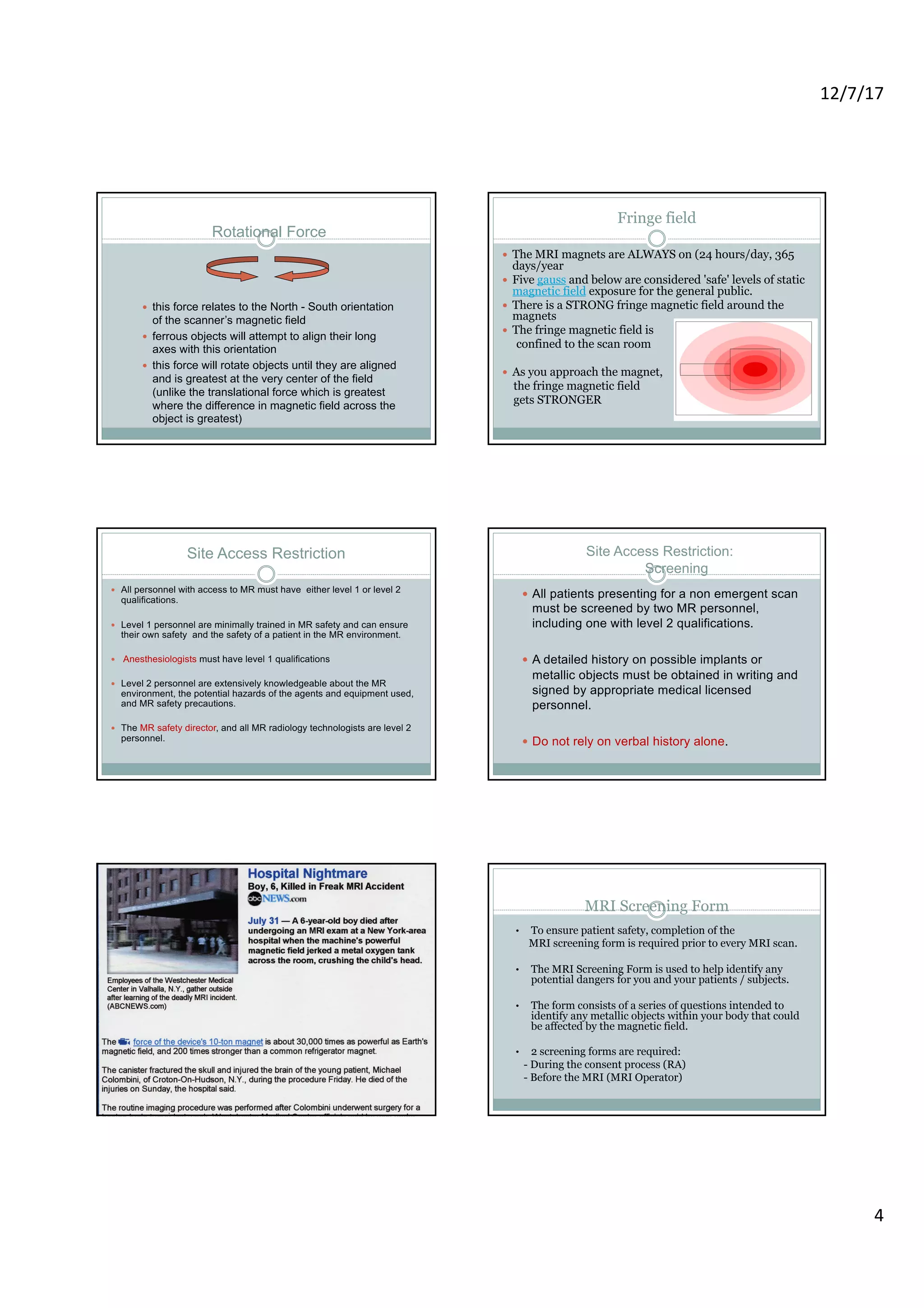 Mri Safety Guidelines.pdf MRI Safety | PDF