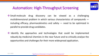 Significance of Bioanalysis in drug discovery and development | PPT