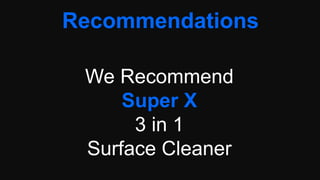 Recommendations
We Recommend
Super X
3 in 1
Surface Cleaner
 
