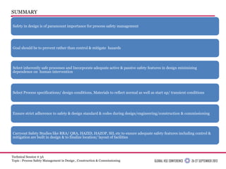 Process Safety Management in Design, Construction & Commissioning ...