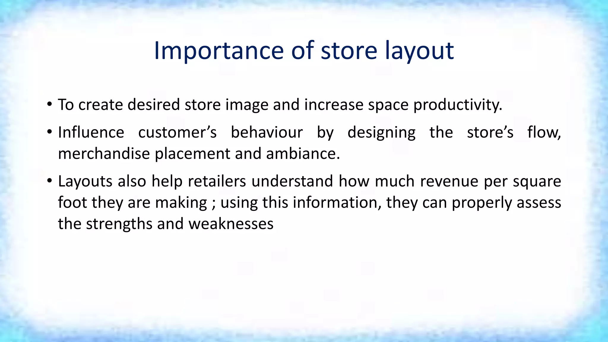 Retail Store Layout PPT