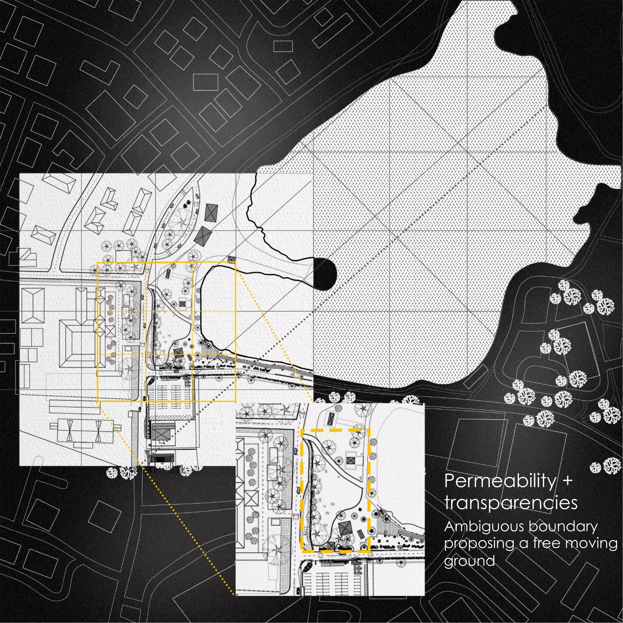 Permeability +
transparencies
Ambiguous boundary
proposing a free moving
ground
 