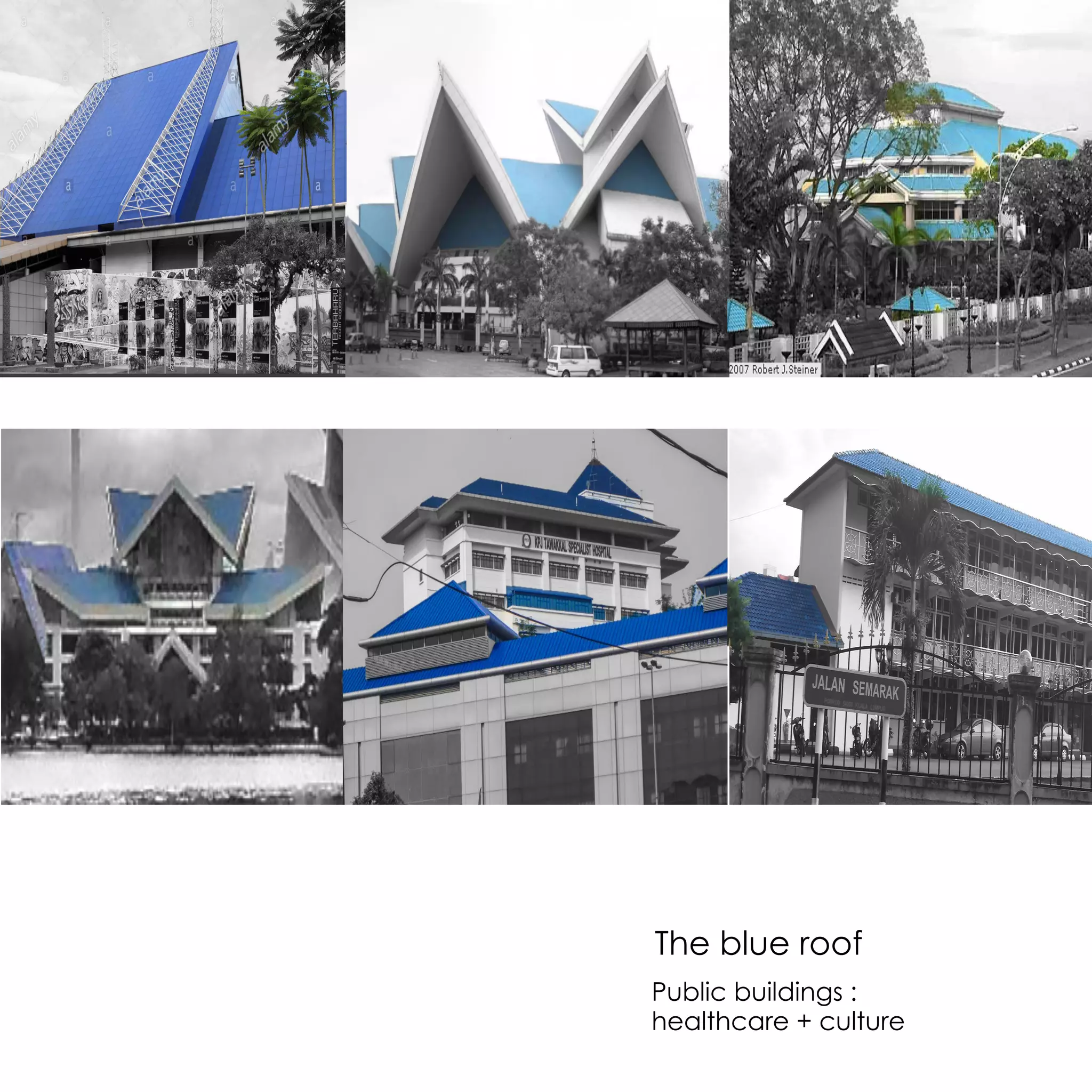 The blue roof
Public buildings :
healthcare + culture
 
