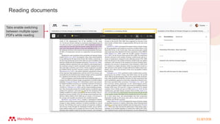 Reading documents
Tabs enable switching
between multiple open
PDFs while reading
 