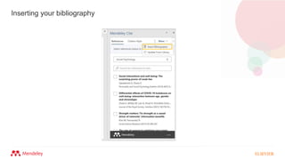 Inserting your bibliography
 