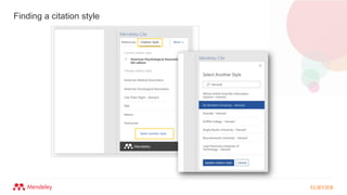Finding a citation style
 