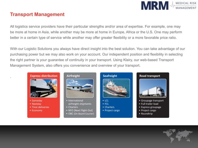 Mrm logistics company profile en | PPTX | Logistics and Transportation ...