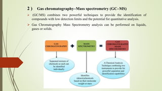 Applications of Advanced Chromatographic Techniques ( LC-MS ,GC-MS ...