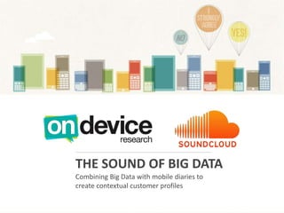 THE SOUND OF BIG DATA
Combining Big Data with mobile diaries to
create contextual customer profiles

 